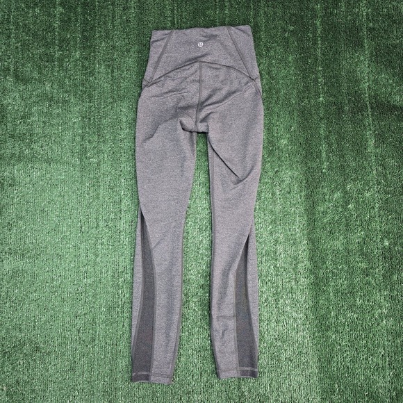 Lululemon Wunder Under Hi Rise Tight 28 Inch Leggings Heathered Black Size 2 - Picture 5 of 12